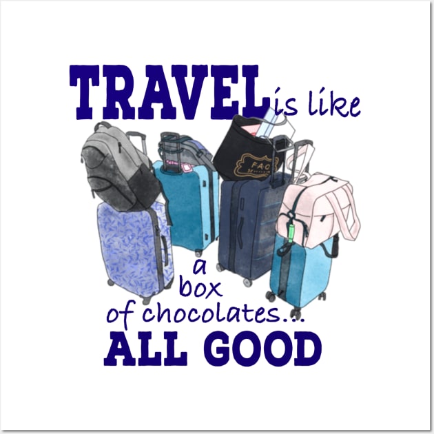 Travel Quote & Luggage Wall Art by MMcBuck